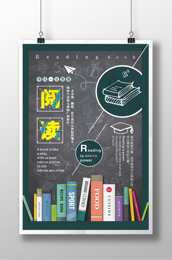 閱讀黑板創(chuàng)意海報設(shè)計(jì)與圖書設(shè)計(jì)的融合之道